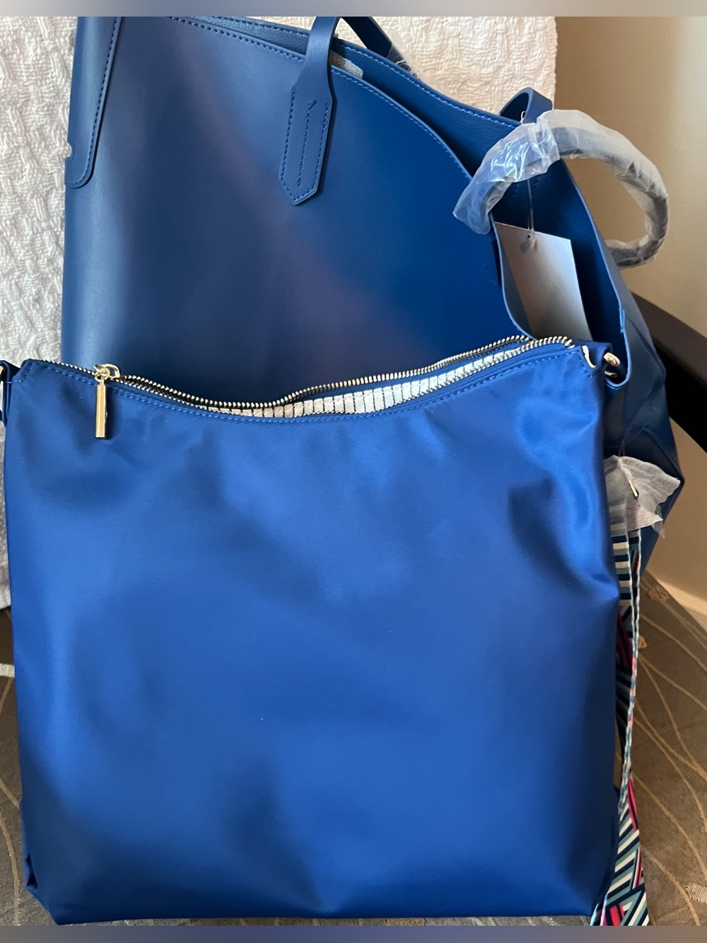 CWH Blue Women's Tote Bag - Spacious Everyday Shoulder Bag - Picture 10 of 14